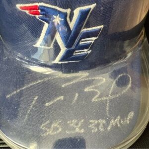 Nike New England Patriots Tom Brady Inscribed Super Bowl Signed Hat Rare